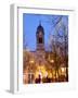 Christmas Lights and Guild Hall at Dusk, Derby, Derbyshire, England, United Kingdom, Europe-Frank Fell-Framed Photographic Print