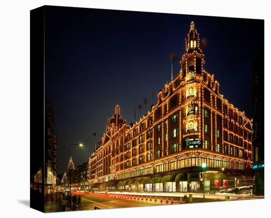 Christmas lights at Harrods, London, South England, Great Britain-null-Stretched Canvas