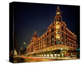 Christmas lights at Harrods, London, South England, Great Britain-null-Stretched Canvas