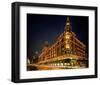 Christmas lights at Harrods, London, South England, Great Britain-null-Framed Art Print