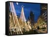 Christmas Lights Leading Up to the Kaiser Wilhelm Memorial Church, Berlin, Germany, Europe-Stuart Black-Framed Stretched Canvas