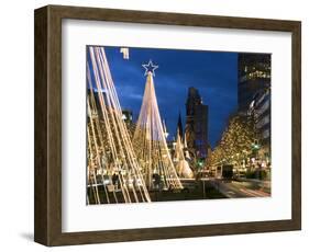 Christmas Lights Leading Up to the Kaiser Wilhelm Memorial Church, Berlin, Germany, Europe-Stuart Black-Framed Photographic Print