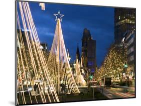 Christmas Lights Leading Up to the Kaiser Wilhelm Memorial Church, Berlin, Germany, Europe-Stuart Black-Mounted Photographic Print