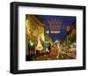 Christmas lights near Liberty in London, South England, Great Britain-null-Framed Art Print