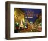 Christmas lights near Liberty in London, South England, Great Britain-null-Framed Art Print