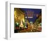 Christmas lights near Liberty in London, South England, Great Britain-null-Framed Art Print