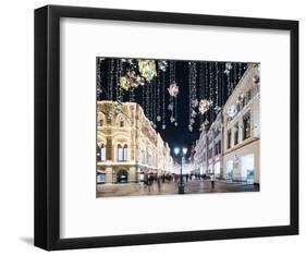 Christmas Lights on Nikolskaya Street, Moscow, Moscow Oblast, Russia-Ben Pipe-Framed Photographic Print