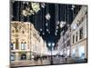 Christmas Lights on Nikolskaya Street, Moscow, Moscow Oblast, Russia-Ben Pipe-Mounted Photographic Print