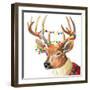 Christmas Lights Reindeer Sweater-Lanie Loreth-Framed Art Print