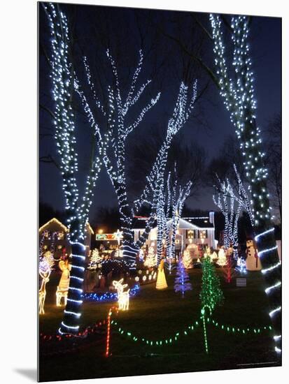 Christmas Lights, Saugus, Massachussets-Lisa Poole-Mounted Photographic Print