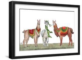 Christmas Llamas-Elizabeth Medley-Framed Art Print