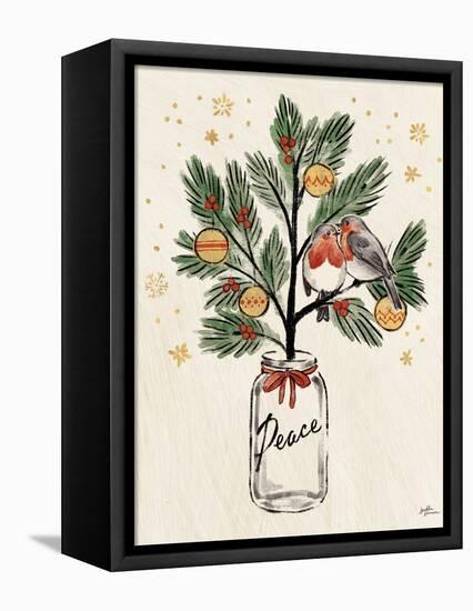 Christmas Lovebirds VI-Janelle Penner-Framed Stretched Canvas