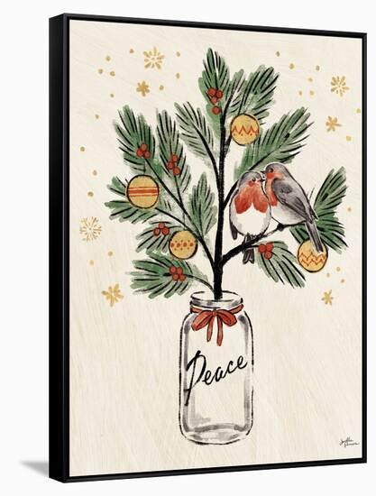 Christmas Lovebirds VI-Janelle Penner-Framed Stretched Canvas