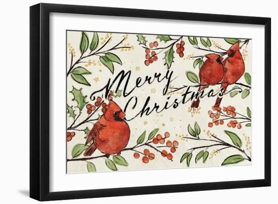 Christmas Lovebirds VIII-Janelle Penner-Framed Art Print