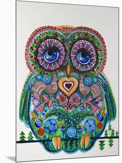 Christmas Magic Owl-Oxana Zaika-Mounted Premium Giclee Print