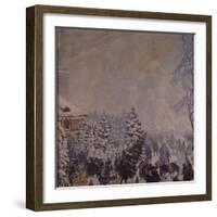 Christmas Market, 1918-Boris Michaylovich Kustodiev-Framed Giclee Print