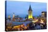 Christmas Market Along Lindau's Historic Port, Lindau Im Bodensee, Germany, Europe-Miles Ertman-Stretched Canvas