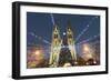 Christmas Market and Neo-Gothic Church of St. Ludmila, Mir Square, Prague, Czech Republic, Europe-Richard Nebesky-Framed Photographic Print