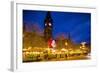 Christmas Market and Town Hall, Albert Square, Manchester, England, United Kingdom, Europe-Frank Fell-Framed Photographic Print