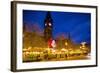 Christmas Market and Town Hall, Albert Square, Manchester, England, United Kingdom, Europe-Frank Fell-Framed Photographic Print