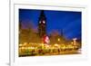 Christmas Market and Town Hall, Albert Square, Manchester, England, United Kingdom, Europe-Frank Fell-Framed Photographic Print