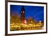 Christmas Market and Town Hall, Albert Square, Manchester, England, United Kingdom, Europe-Frank Fell-Framed Photographic Print