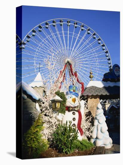 Christmas Market and Wheel, Lille, Nord Pas De Calais, France, Europe-Nelly Boyd-Stretched Canvas