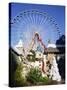 Christmas Market and Wheel, Lille, Nord Pas De Calais, France, Europe-Nelly Boyd-Stretched Canvas