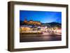 Christmas Market at Karlsplatz in the Old Town of Heidelberg, with Castle Heidelberg, Heidelberg-Andreas Brandl-Framed Photographic Print