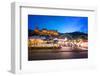 Christmas Market at Karlsplatz in the Old Town of Heidelberg, with Castle Heidelberg, Heidelberg-Andreas Brandl-Framed Photographic Print