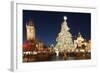 Christmas Market at Old Town Square with Gothic Old Town Hall-Richard Nebesky-Framed Photographic Print