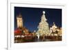 Christmas Market at Old Town Square with Gothic Old Town Hall-Richard Nebesky-Framed Photographic Print