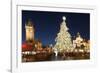 Christmas Market at Old Town Square with Gothic Old Town Hall-Richard Nebesky-Framed Photographic Print