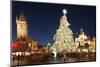 Christmas Market at Old Town Square with Gothic Old Town Hall-Richard Nebesky-Mounted Photographic Print
