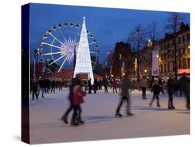 Christmas Market, Brussels, Belgium-Neil Farrin-Stretched Canvas