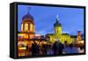 Christmas Market in Front of Charlottenburg Palace, Berlin, Germany, Europe-Miles Ertman-Framed Stretched Canvas