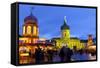 Christmas Market in Front of Charlottenburg Palace, Berlin, Germany, Europe-Miles Ertman-Framed Stretched Canvas