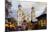 Christmas Market in Front of the Cathedral of Saint Stephan, Passau, Bavaria, Germany, Europe-Miles Ertman-Mounted Photographic Print