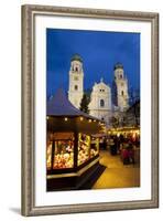 Christmas Market in Front of the Cathedral of Saint Stephan, Passau, Bavaria, Germany, Europe-Miles Ertman-Framed Photographic Print