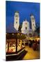 Christmas Market in Front of the Cathedral of Saint Stephan, Passau, Bavaria, Germany, Europe-Miles Ertman-Mounted Photographic Print
