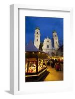 Christmas Market in Front of the Cathedral of Saint Stephan, Passau, Bavaria, Germany, Europe-Miles Ertman-Framed Photographic Print