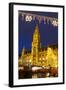 Christmas Market in Marienplatz and the New Town Hall, Munich, Bavaria, Germany, Europe-Miles Ertman-Framed Photographic Print
