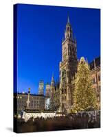 Christmas market in Marienplatz, Munich, Bavaria, Germany.-Martin Zwick-Stretched Canvas