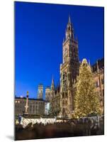 Christmas market in Marienplatz, Munich, Bavaria, Germany.-Martin Zwick-Mounted Photographic Print