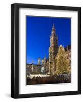 Christmas market in Marienplatz, Munich, Bavaria, Germany.-Martin Zwick-Framed Photographic Print