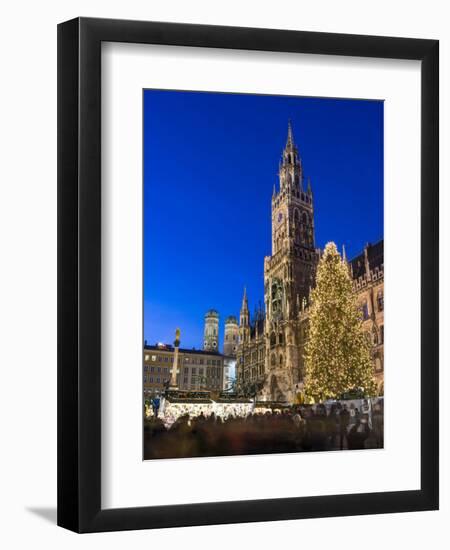 Christmas market in Marienplatz, Munich, Bavaria, Germany.-Martin Zwick-Framed Photographic Print