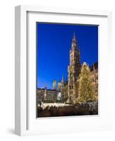 Christmas market in Marienplatz, Munich, Bavaria, Germany.-Martin Zwick-Framed Photographic Print