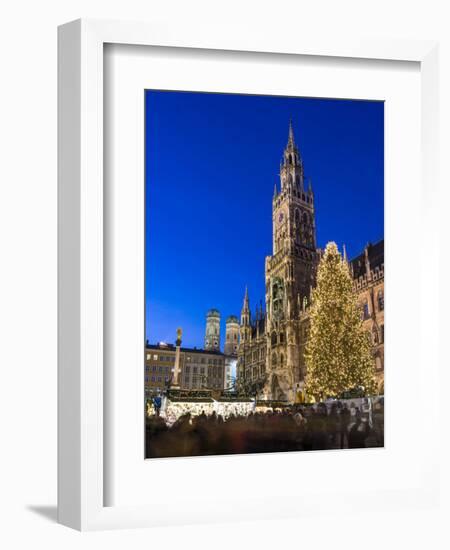 Christmas market in Marienplatz, Munich, Bavaria, Germany.-Martin Zwick-Framed Photographic Print