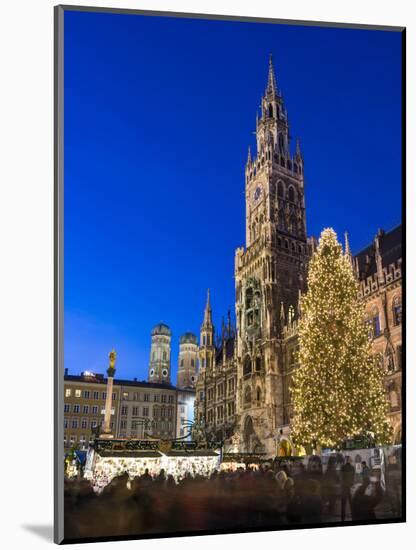 Christmas market in Marienplatz, Munich, Bavaria, Germany.-Martin Zwick-Mounted Photographic Print