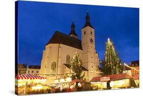 Christmas Market in Neupfarrplatz, Regensburg, Bavaria, Germany, Europe-Miles Ertman-Stretched Canvas